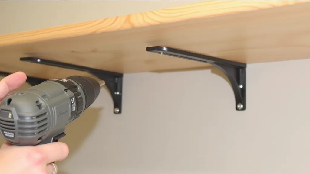 Attaching bracket to shelf