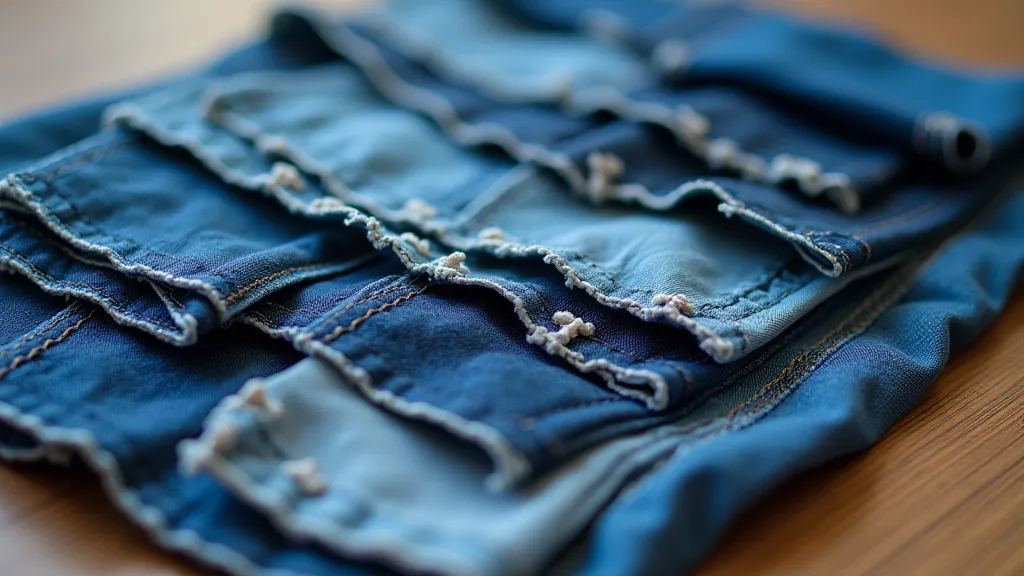 Assorted denim scraps
