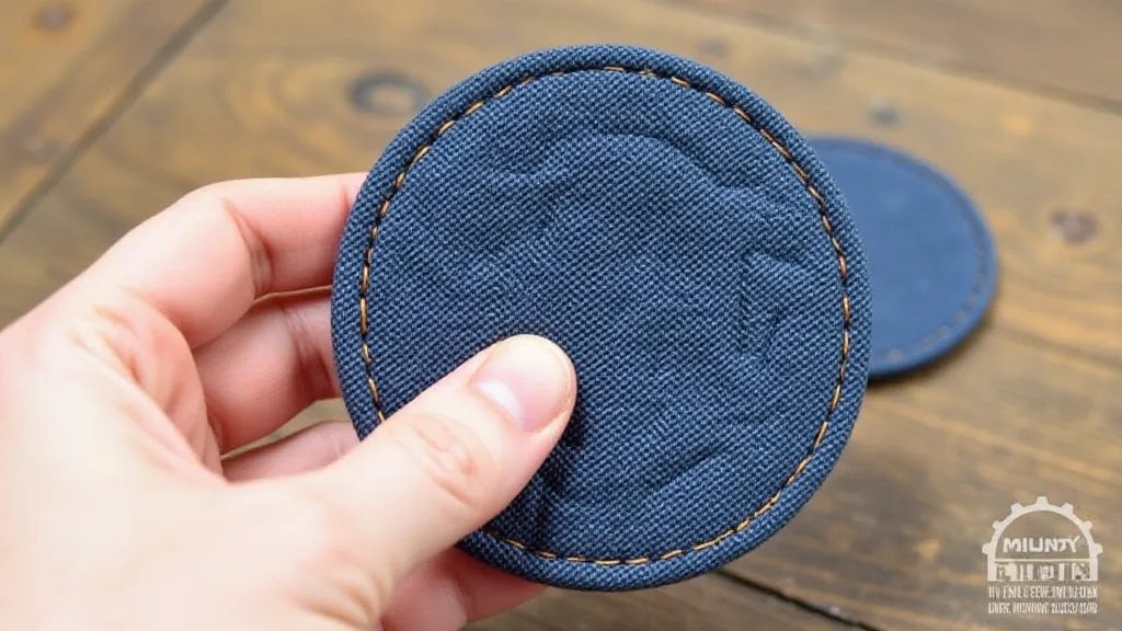 Finished denim coaster