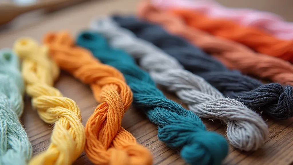 Variety of string and floss colors for string art