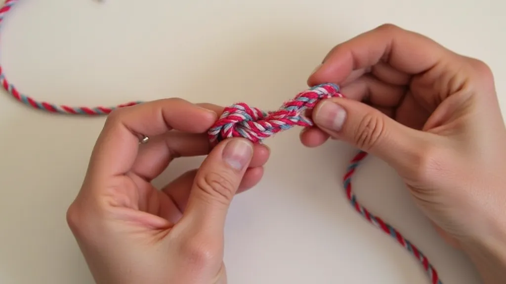 Process of twisting yarn for garland