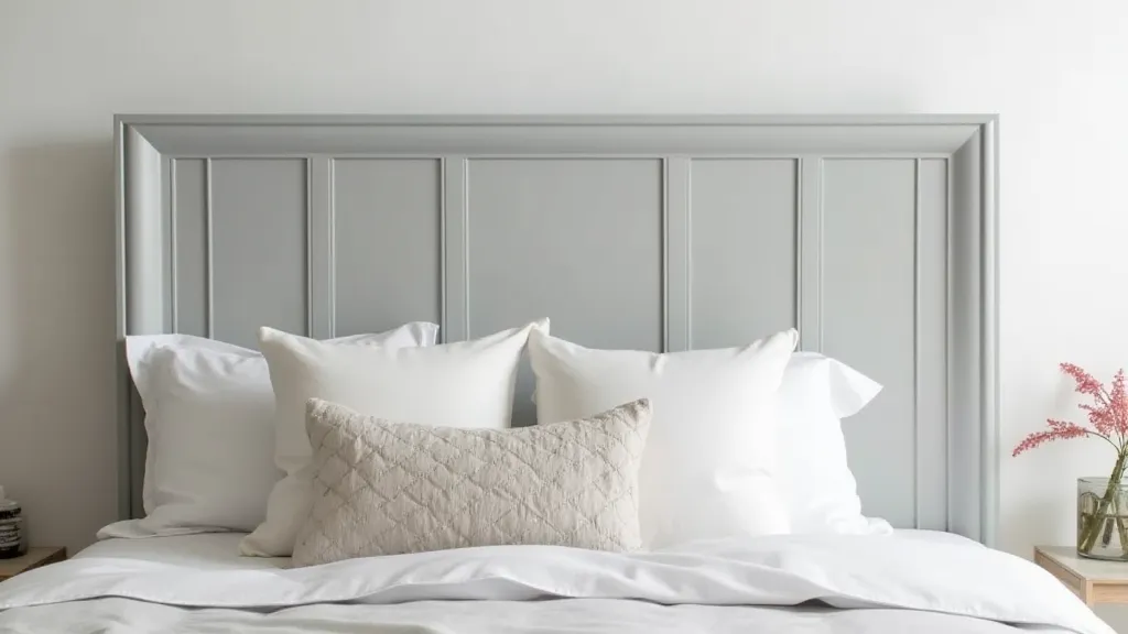 Gray Wood Headboard